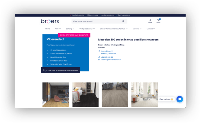 WooCommerce webshop Broers Interieur - scherm 2
