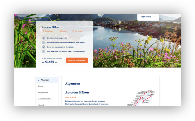 WordPress website Norske - scherm 2